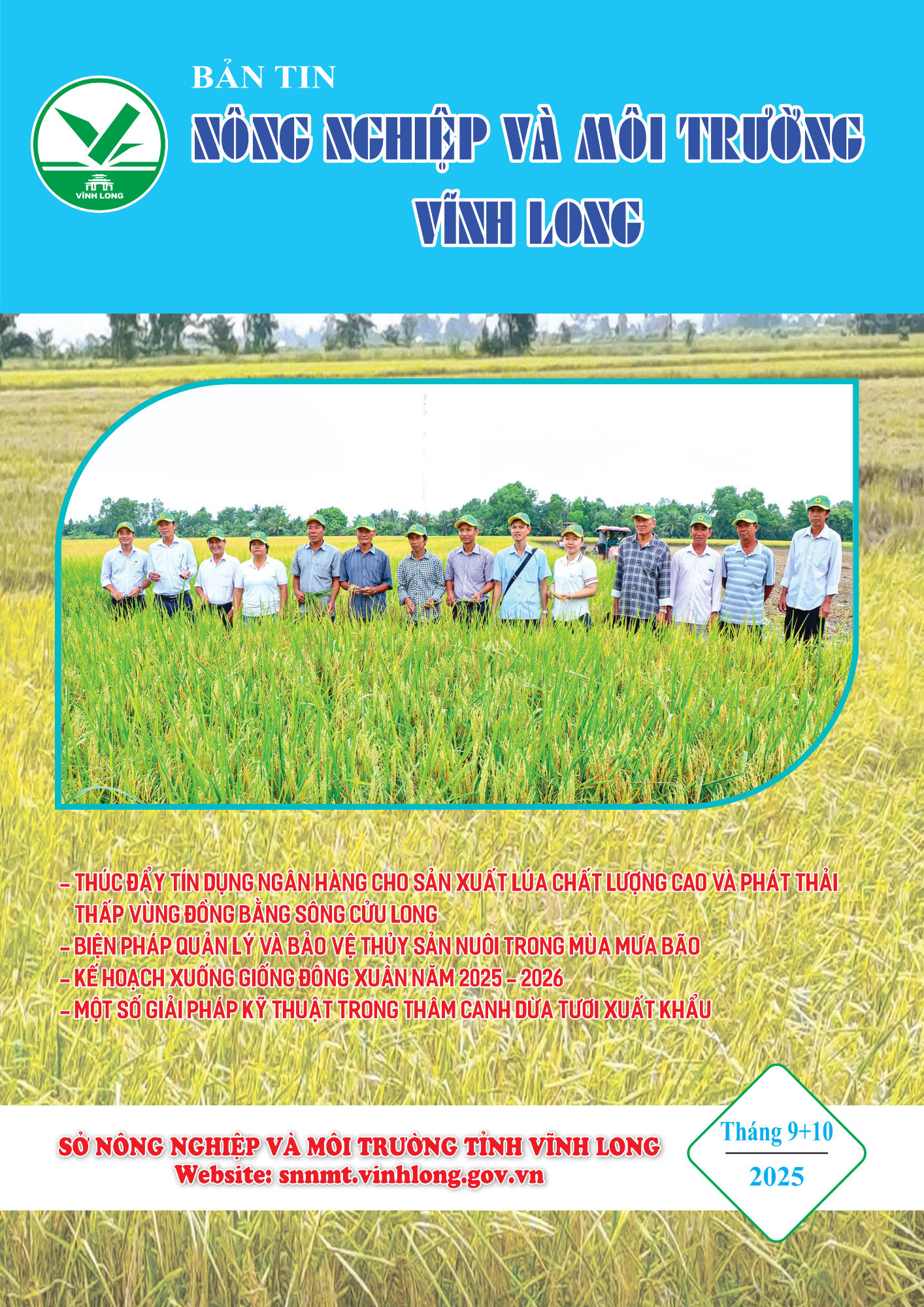 Bản tin Nông nghiệp và Môi trường Vĩnh Long tháng 9 + 10 năm 2025