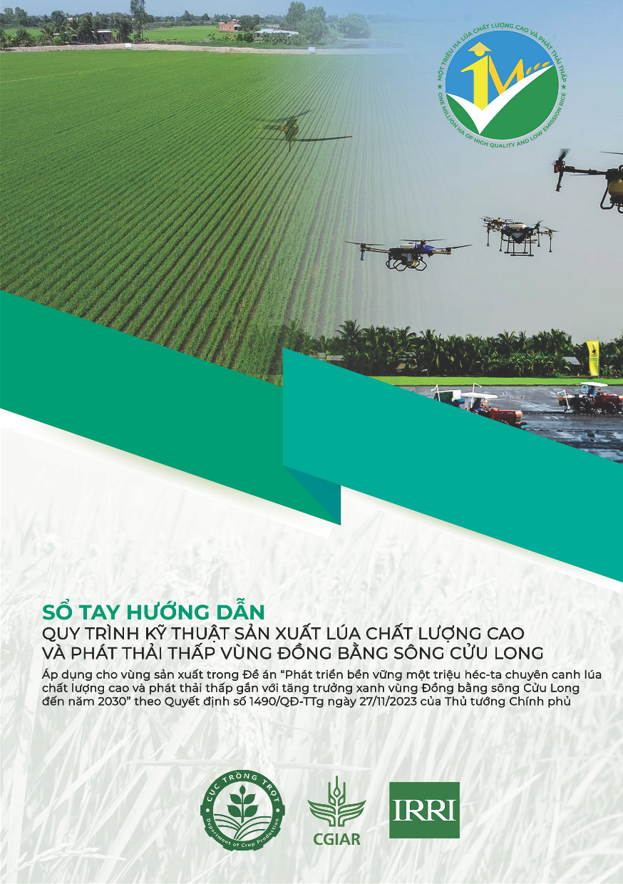 Sổ tay hướng dẫn quy trình kỹ thuật sản xuất lúa chất lượng cao và phát thải thấp vùng đồng bằng sông Cửu Long